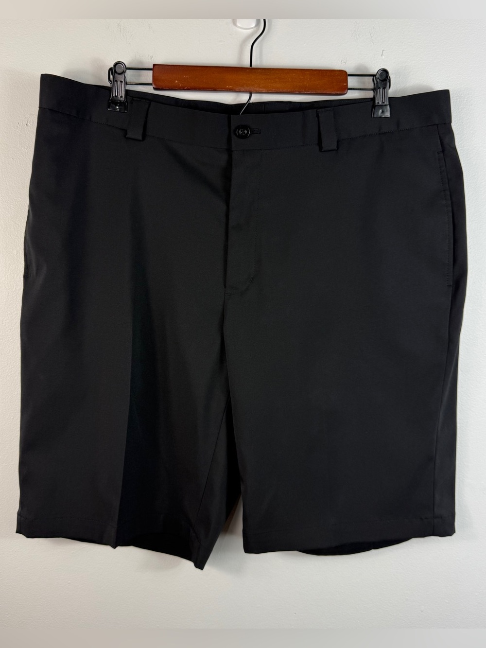 Slazenger Performance Golf Shorts Men’s 38 Black Logo Reflective Trim Pockets